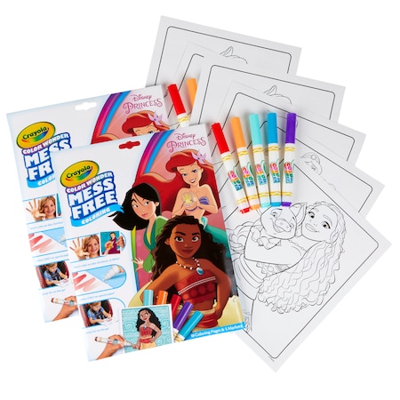 Crayola Color Wonder Mess Free Coloring Pad + Markers, Princess, PK2 757003